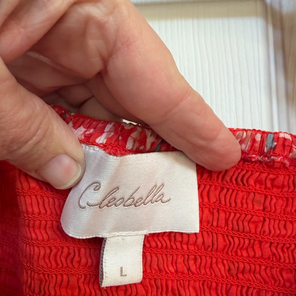 Cleobella Orange Floral Midi Dress - Picture 6 of 7